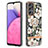 Coque Silicone Motif Fantaisie Souple Couleur Unie Etui Housse avec Support Bague Anneau Y06B pour Samsung Galaxy A33 5G Blanc