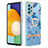 Coque Silicone Motif Fantaisie Souple Couleur Unie Etui Housse avec Support Bague Anneau Y06B pour Samsung Galaxy A52 4G Bleu