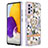 Coque Silicone Motif Fantaisie Souple Couleur Unie Etui Housse avec Support Bague Anneau Y06B pour Samsung Galaxy A72 4G Blanc