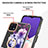 Coque Silicone Motif Fantaisie Souple Couleur Unie Etui Housse avec Support Bague Anneau Y06B pour Samsung Galaxy F42 5G Petit