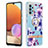Coque Silicone Motif Fantaisie Souple Couleur Unie Etui Housse avec Support Bague Anneau Y06B pour Samsung Galaxy M32 5G Violet