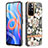 Coque Silicone Motif Fantaisie Souple Couleur Unie Etui Housse avec Support Bague Anneau Y06B pour Xiaomi Poco M4 Pro 5G Blanc