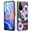 Coque Silicone Motif Fantaisie Souple Couleur Unie Etui Housse avec Support Bague Anneau Y06B pour Xiaomi Poco M4 Pro 5G Petit