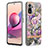 Coque Silicone Motif Fantaisie Souple Couleur Unie Etui Housse avec Support Bague Anneau Y06B pour Xiaomi Poco M5S Petit