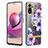 Coque Silicone Motif Fantaisie Souple Couleur Unie Etui Housse avec Support Bague Anneau Y06B pour Xiaomi Poco M5S Petit