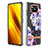 Coque Silicone Motif Fantaisie Souple Couleur Unie Etui Housse avec Support Bague Anneau Y06B pour Xiaomi Poco X3 NFC Violet