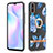 Coque Silicone Motif Fantaisie Souple Couleur Unie Etui Housse avec Support Bague Anneau Y06B pour Xiaomi Redmi 9A Petit