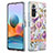 Coque Silicone Motif Fantaisie Souple Couleur Unie Etui Housse avec Support Bague Anneau Y06B pour Xiaomi Redmi Note 10 Pro 4G Violet Clair