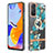 Coque Silicone Motif Fantaisie Souple Couleur Unie Etui Housse avec Support Bague Anneau Y06B pour Xiaomi Redmi Note 11 Pro 5G Cyan