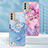 Coque Silicone Motif Fantaisie Souple Couleur Unie Etui Housse avec Support Bague Anneau YB1 pour Nokia C31 Petit