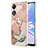 Coque Silicone Motif Fantaisie Souple Couleur Unie Etui Housse avec Support Bague Anneau YB1 pour Oppo A58 5G Mixte