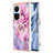 Coque Silicone Motif Fantaisie Souple Couleur Unie Etui Housse avec Support Bague Anneau YB1 pour Oppo Reno10 5G Petit