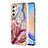 Coque Silicone Motif Fantaisie Souple Couleur Unie Etui Housse avec Support Bague Anneau YB1 pour Samsung Galaxy A24 4G Petit