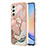 Coque Silicone Motif Fantaisie Souple Couleur Unie Etui Housse avec Support Bague Anneau YB1 pour Samsung Galaxy A25 5G Petit