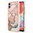 Coque Silicone Motif Fantaisie Souple Couleur Unie Etui Housse avec Support Bague Anneau YB1 pour Samsung Galaxy F04 Petit