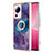 Coque Silicone Motif Fantaisie Souple Couleur Unie Etui Housse avec Support Bague Anneau YB1 pour Xiaomi Civi 2 5G Violet