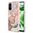 Coque Silicone Motif Fantaisie Souple Couleur Unie Etui Housse avec Support Bague Anneau YB1 pour Xiaomi Poco C55 Petit