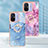 Coque Silicone Motif Fantaisie Souple Couleur Unie Etui Housse avec Support Bague Anneau YB1 pour Xiaomi Poco C55 Petit