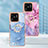 Coque Silicone Motif Fantaisie Souple Couleur Unie Etui Housse avec Support Bague Anneau YB1 pour Xiaomi Redmi 10 Power Petit