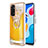 Coque Silicone Motif Fantaisie Souple Couleur Unie Etui Housse avec Support Bague Anneau YB1 pour Xiaomi Redmi Note 11S 4G Jaune