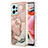 Coque Silicone Motif Fantaisie Souple Couleur Unie Etui Housse avec Support Bague Anneau YB1 pour Xiaomi Redmi Note 12 4G Petit