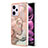 Coque Silicone Motif Fantaisie Souple Couleur Unie Etui Housse avec Support Bague Anneau YB1 pour Xiaomi Redmi Note 12 Pro 5G Rose