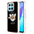 Coque Silicone Motif Fantaisie Souple Couleur Unie Etui Housse avec Support Bague Anneau YB2 pour Huawei Honor 70 Lite 5G Mixte