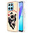 Coque Silicone Motif Fantaisie Souple Couleur Unie Etui Housse avec Support Bague Anneau YB2 pour Huawei Honor X6 Petit