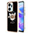 Coque Silicone Motif Fantaisie Souple Couleur Unie Etui Housse avec Support Bague Anneau YB2 pour Huawei Honor X7a Mixte