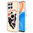 Coque Silicone Motif Fantaisie Souple Couleur Unie Etui Housse avec Support Bague Anneau YB2 pour Huawei Honor X8 4G Kaki