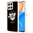 Coque Silicone Motif Fantaisie Souple Couleur Unie Etui Housse avec Support Bague Anneau YB2 pour Huawei Honor X8 4G Mixte