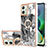 Coque Silicone Motif Fantaisie Souple Couleur Unie Etui Housse avec Support Bague Anneau YB2 pour Motorola Moto G54 5G Petit