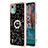 Coque Silicone Motif Fantaisie Souple Couleur Unie Etui Housse avec Support Bague Anneau YB2 pour Nokia C12 Noir