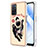 Coque Silicone Motif Fantaisie Souple Couleur Unie Etui Housse avec Support Bague Anneau YB2 pour Oppo A55 5G Petit