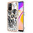 Coque Silicone Motif Fantaisie Souple Couleur Unie Etui Housse avec Support Bague Anneau YB2 pour Oppo A95 5G Gris