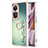 Coque Silicone Motif Fantaisie Souple Couleur Unie Etui Housse avec Support Bague Anneau YB2 pour Oppo Reno10 5G Vert