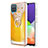 Coque Silicone Motif Fantaisie Souple Couleur Unie Etui Housse avec Support Bague Anneau YB2 pour Samsung Galaxy A12 Nacho Jaune