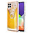Coque Silicone Motif Fantaisie Souple Couleur Unie Etui Housse avec Support Bague Anneau YB2 pour Samsung Galaxy A22 4G Jaune