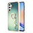 Coque Silicone Motif Fantaisie Souple Couleur Unie Etui Housse avec Support Bague Anneau YB2 pour Samsung Galaxy A24 4G Petit