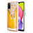 Coque Silicone Motif Fantaisie Souple Couleur Unie Etui Housse avec Support Bague Anneau YB2 pour Samsung Galaxy M02s Jaune