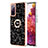 Coque Silicone Motif Fantaisie Souple Couleur Unie Etui Housse avec Support Bague Anneau YB2 pour Samsung Galaxy S20 FE 5G Noir