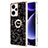 Coque Silicone Motif Fantaisie Souple Couleur Unie Etui Housse avec Support Bague Anneau YB2 pour Xiaomi Poco F5 5G Noir