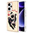 Coque Silicone Motif Fantaisie Souple Couleur Unie Etui Housse avec Support Bague Anneau YB2 pour Xiaomi Poco F5 5G Petit