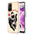 Coque Silicone Motif Fantaisie Souple Couleur Unie Etui Housse avec Support Bague Anneau YB2 pour Xiaomi Redmi Note 12S Kaki