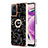 Coque Silicone Motif Fantaisie Souple Couleur Unie Etui Housse avec Support Bague Anneau YB2 pour Xiaomi Redmi Note 12S Petit