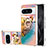 Coque Silicone Motif Fantaisie Souple Couleur Unie Etui Housse avec Support Bague Anneau YB3 pour Google Pixel 8 Pro 5G Mixte