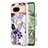 Coque Silicone Motif Fantaisie Souple Couleur Unie Etui Housse avec Support Bague Anneau YB3 pour Google Pixel 8a 5G Petit