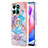 Coque Silicone Motif Fantaisie Souple Couleur Unie Etui Housse avec Support Bague Anneau YB3 pour Huawei Honor X6a Petit