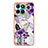 Coque Silicone Motif Fantaisie Souple Couleur Unie Etui Housse avec Support Bague Anneau YB3 pour Huawei Honor X6a Petit