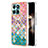 Coque Silicone Motif Fantaisie Souple Couleur Unie Etui Housse avec Support Bague Anneau YB3 pour Huawei Honor X8b Colorful